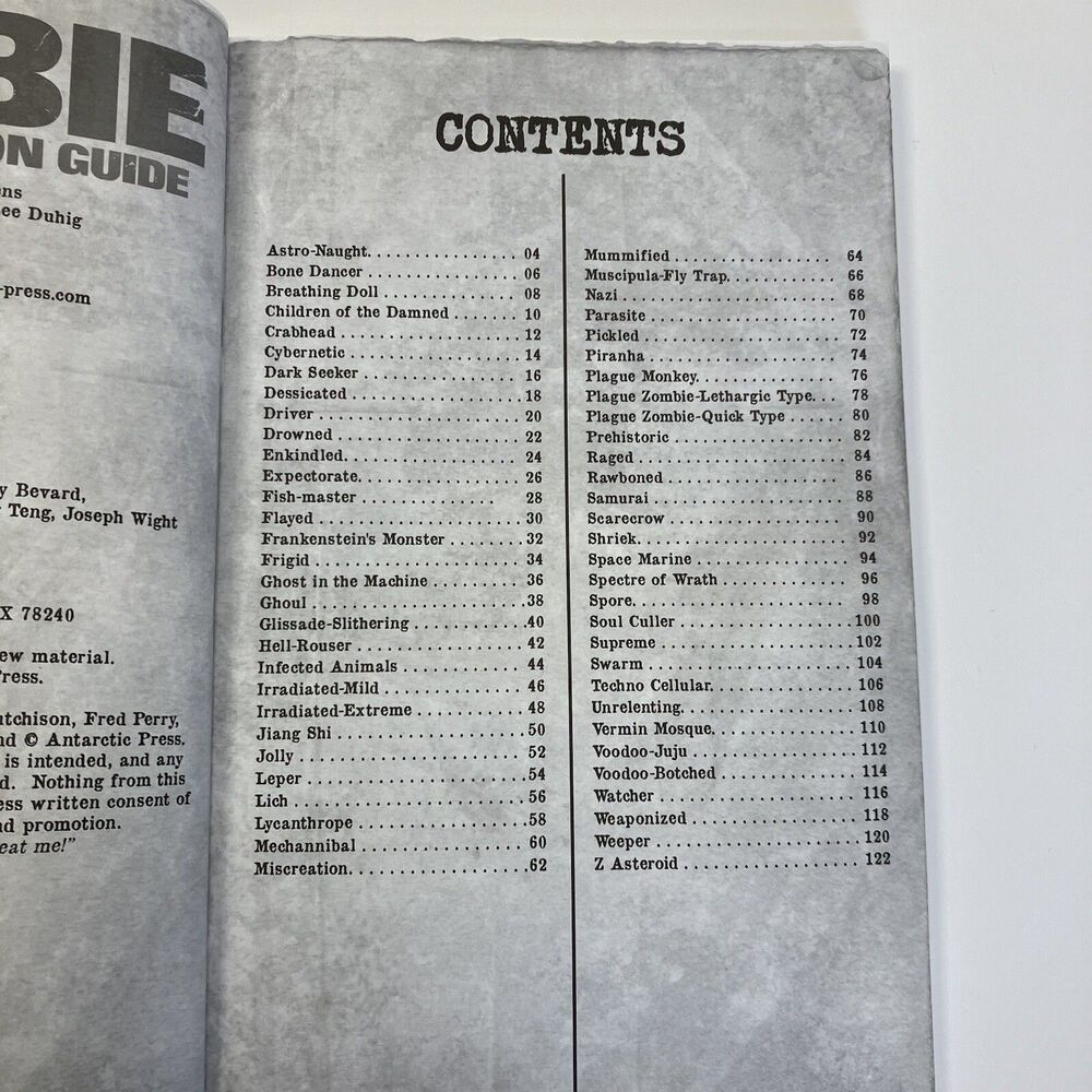 Zombie Recognition Guide by Robby Bevard: Used - Picture 8 of 12
